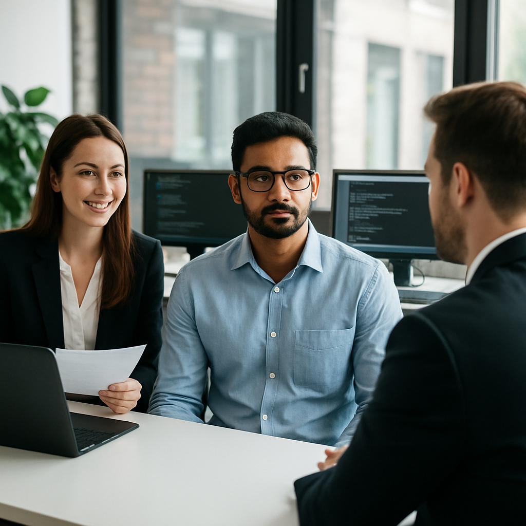 IT job interview professional setting