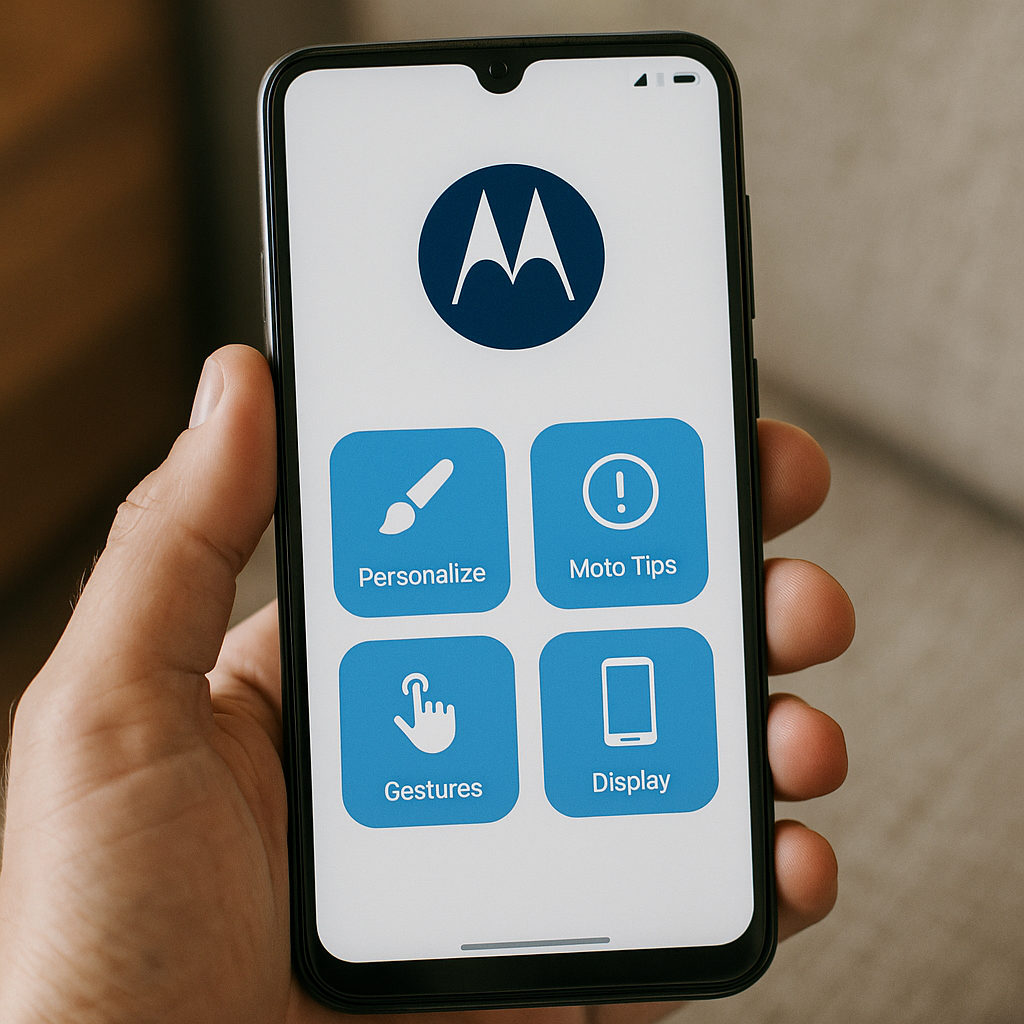 Motorola smartphone mobile application interface