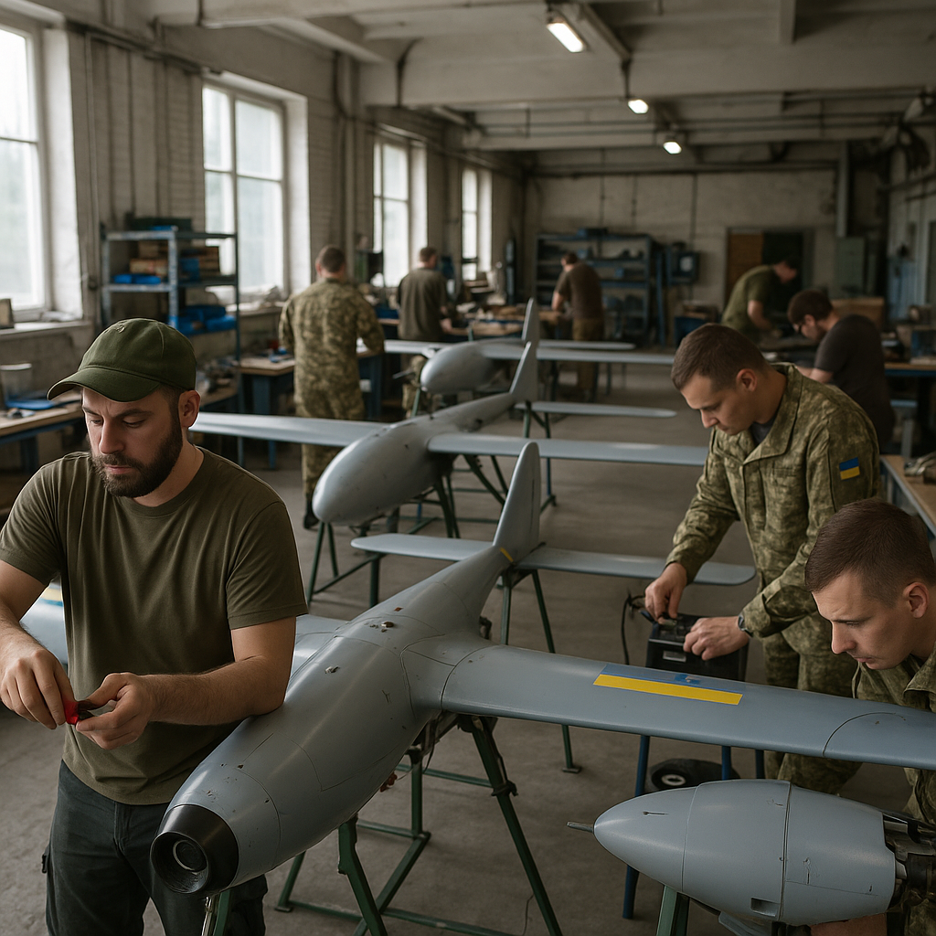 Ukrainian drone manufacturing facility